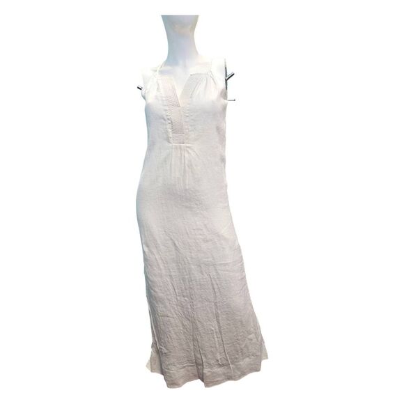 J Crew White Linen Sleeveless Maxi Dress Womens Size XXS - Picture 2 of 11